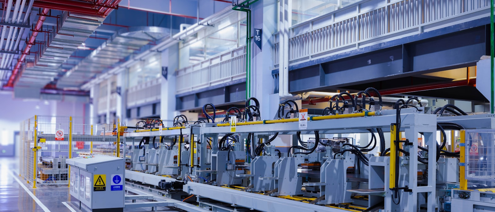 a large machine in a large building